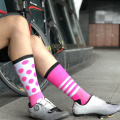 Meias coloridas femininas masculinas de alta qualidade para ciclismo de corrida de bicicleta esportiva com logotipo